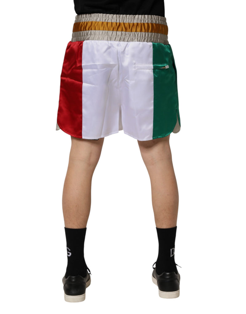 Shorts Bermuda en polyester multicolore "Italia" de Dolce &amp; Gabbana
