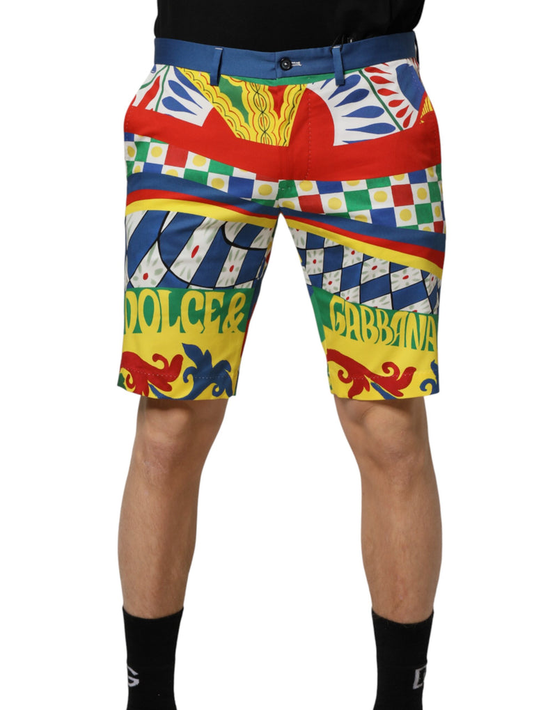 Short de bain bermuda pour homme Dolce &amp; Gabbana multicolore à imprimé Carretto