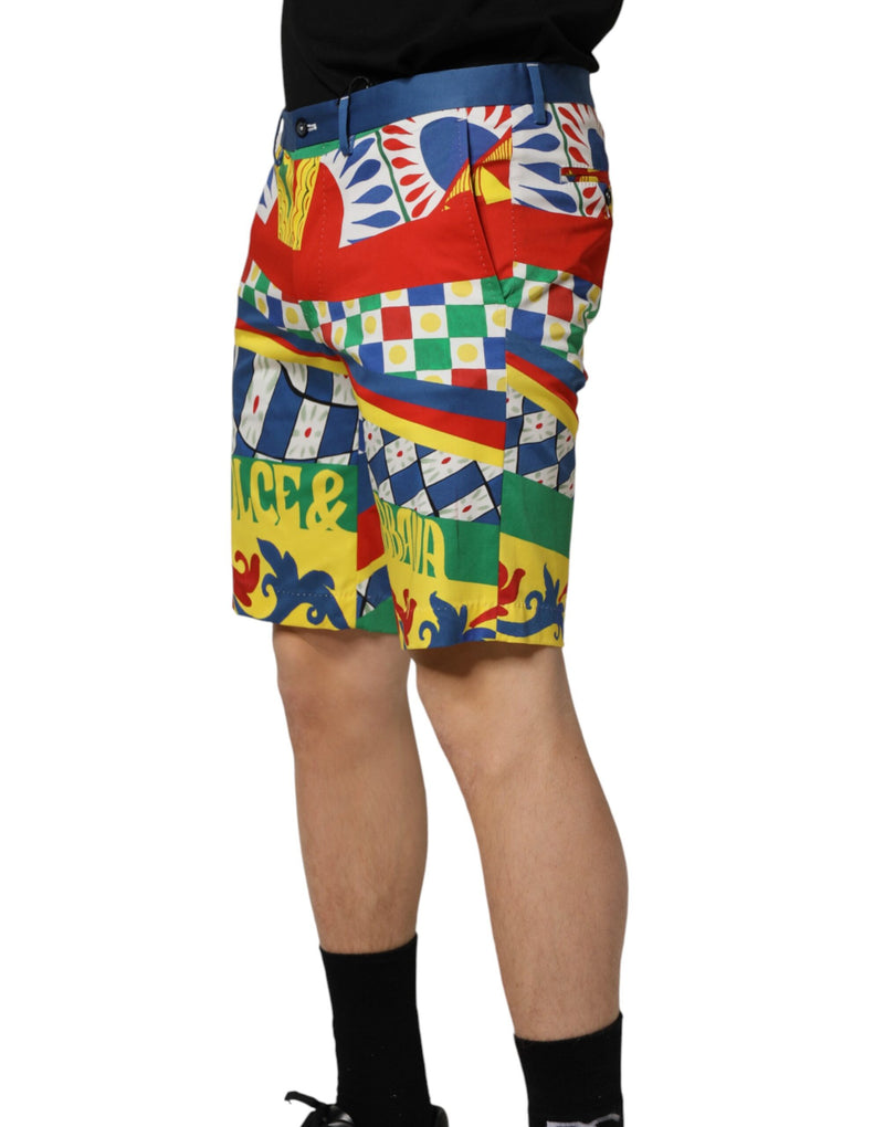 Short de bain bermuda pour homme Dolce &amp; Gabbana multicolore à imprimé Carretto