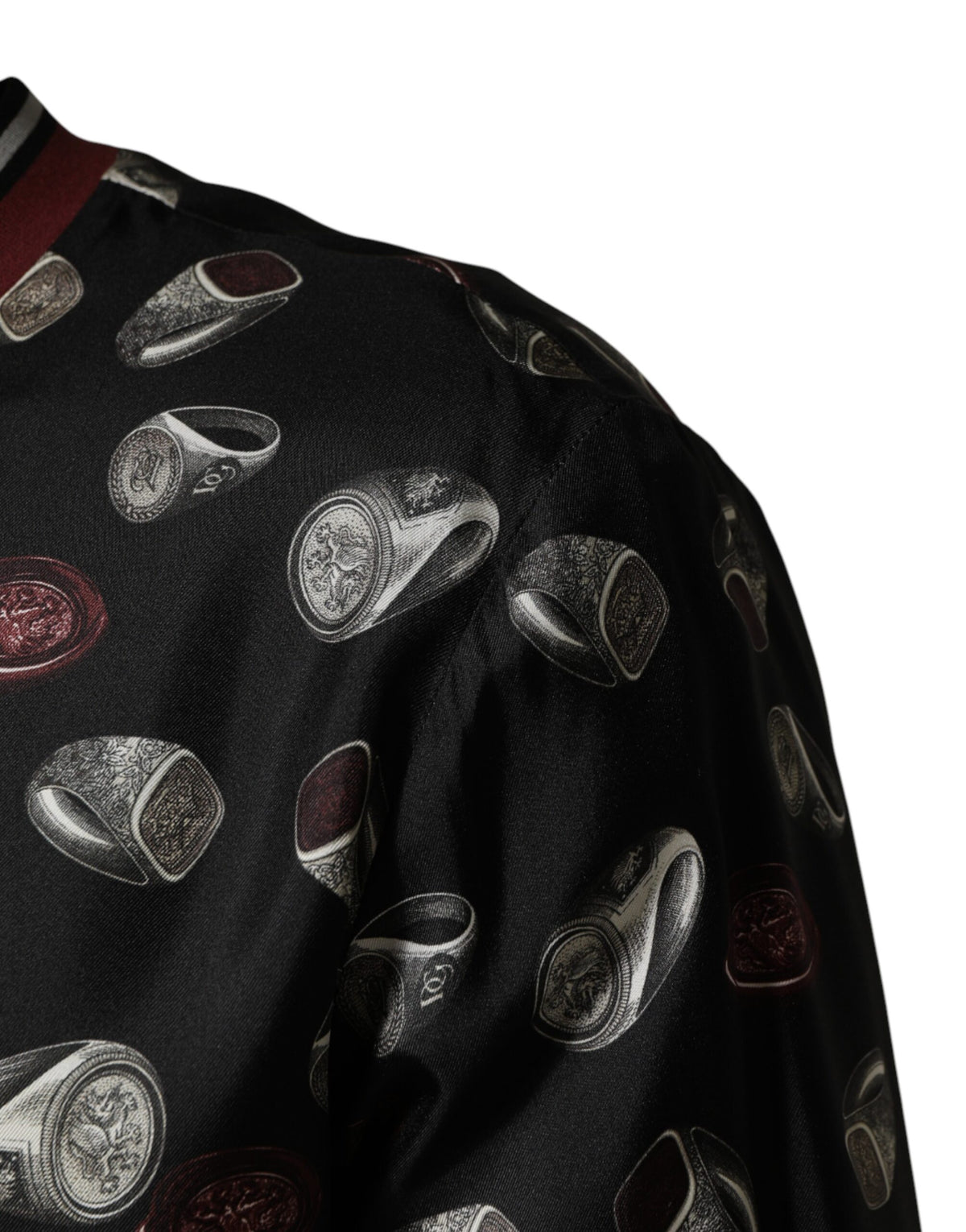 Sweat-shirt Dolce &amp; Gabbana à col rond imprimé anneaux noirs