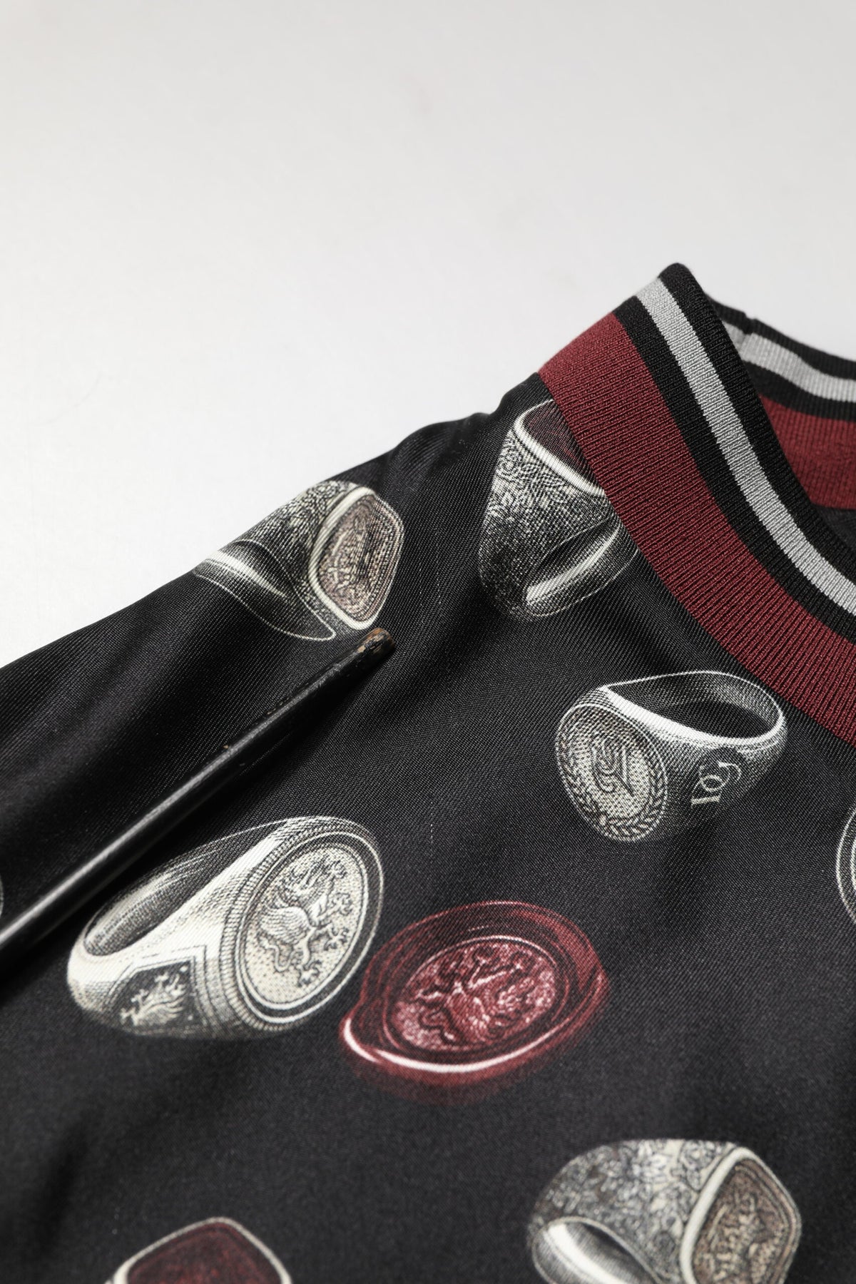 Sweat-shirt Dolce &amp; Gabbana à col rond imprimé anneaux noirs