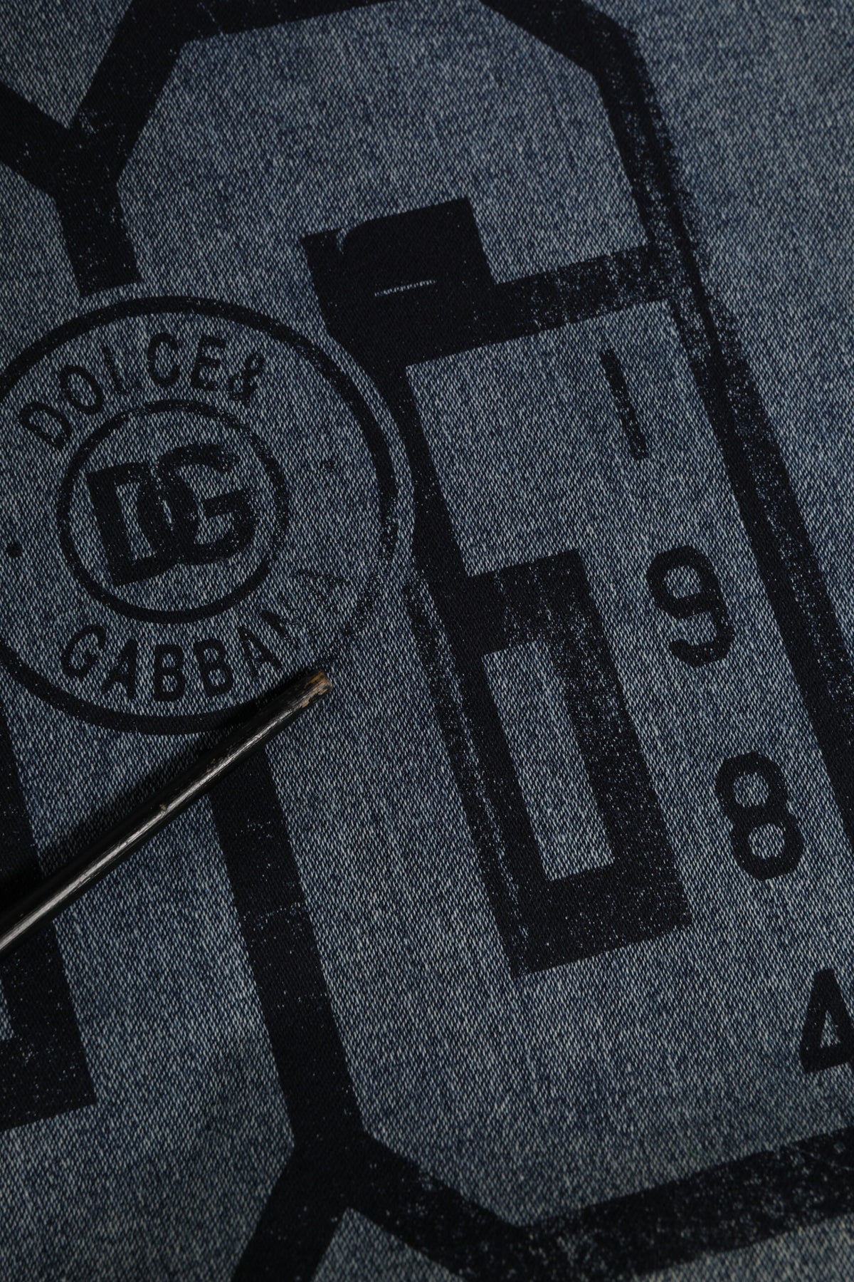 Sweat-shirt à capuche bleu en coton Dolce &amp; Gabbana avec logo