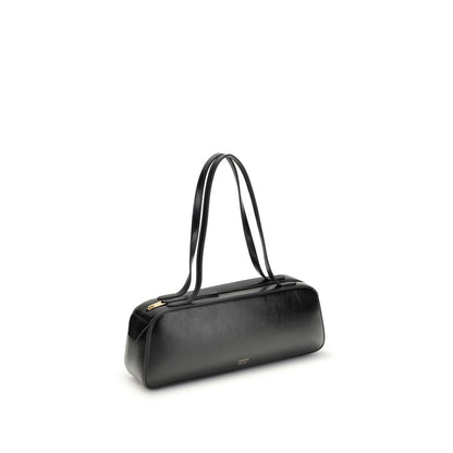 Khaite Black Calf Leather Bos Taurus Shoulder Bag