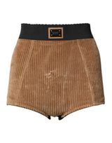 Dolce & Gabbana Brown High Waisted Hot Pants Shorts for Women