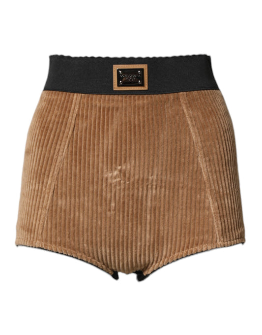 Dolce & Gabbana Brown High Waisted Hot Pants Shorts for Women