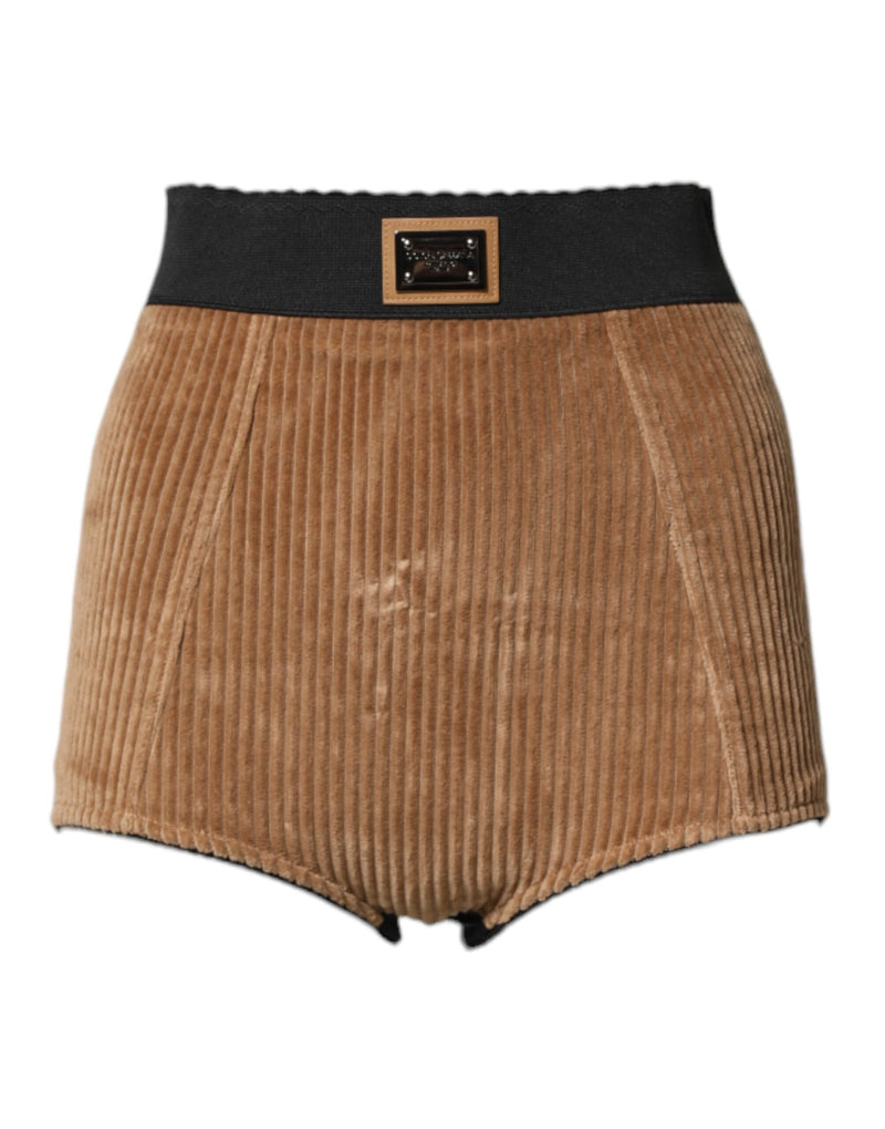 Dolce & Gabbana Brown High Waisted Hot Pants Shorts for Women
