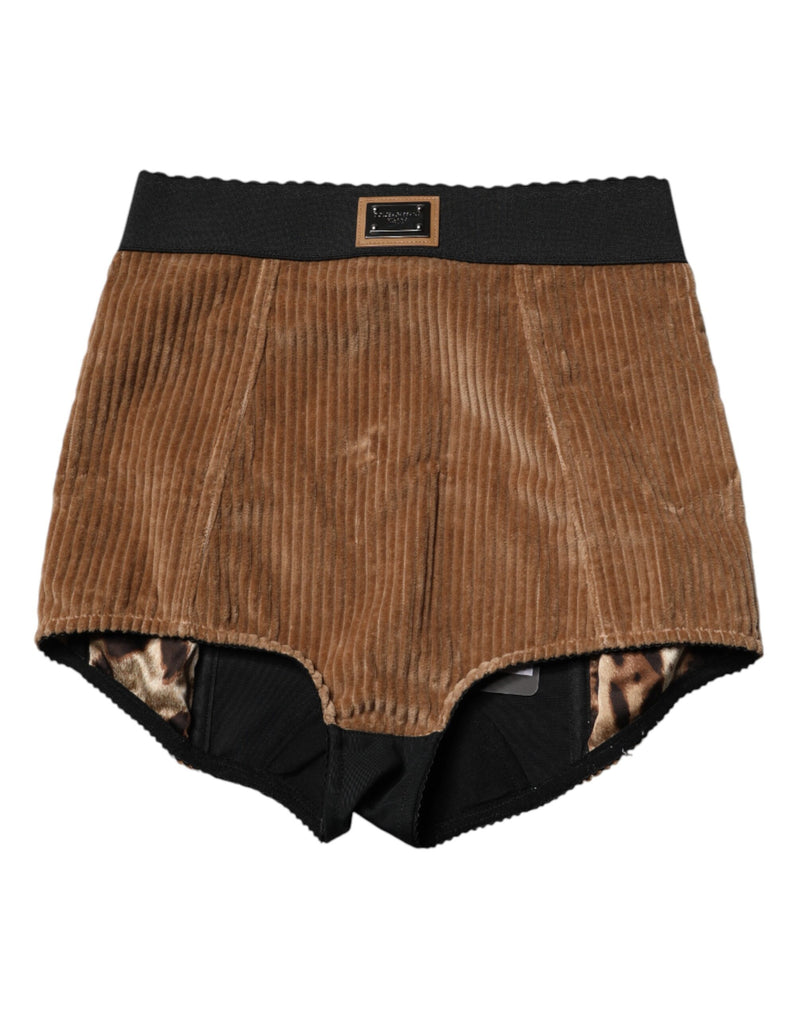 Dolce & Gabbana Brown High Waisted Hot Pants Shorts for Women