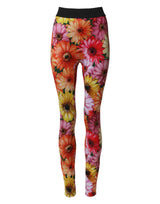 Dolce & Gabbana Multicolor Floral Leggings with Stretch Waist