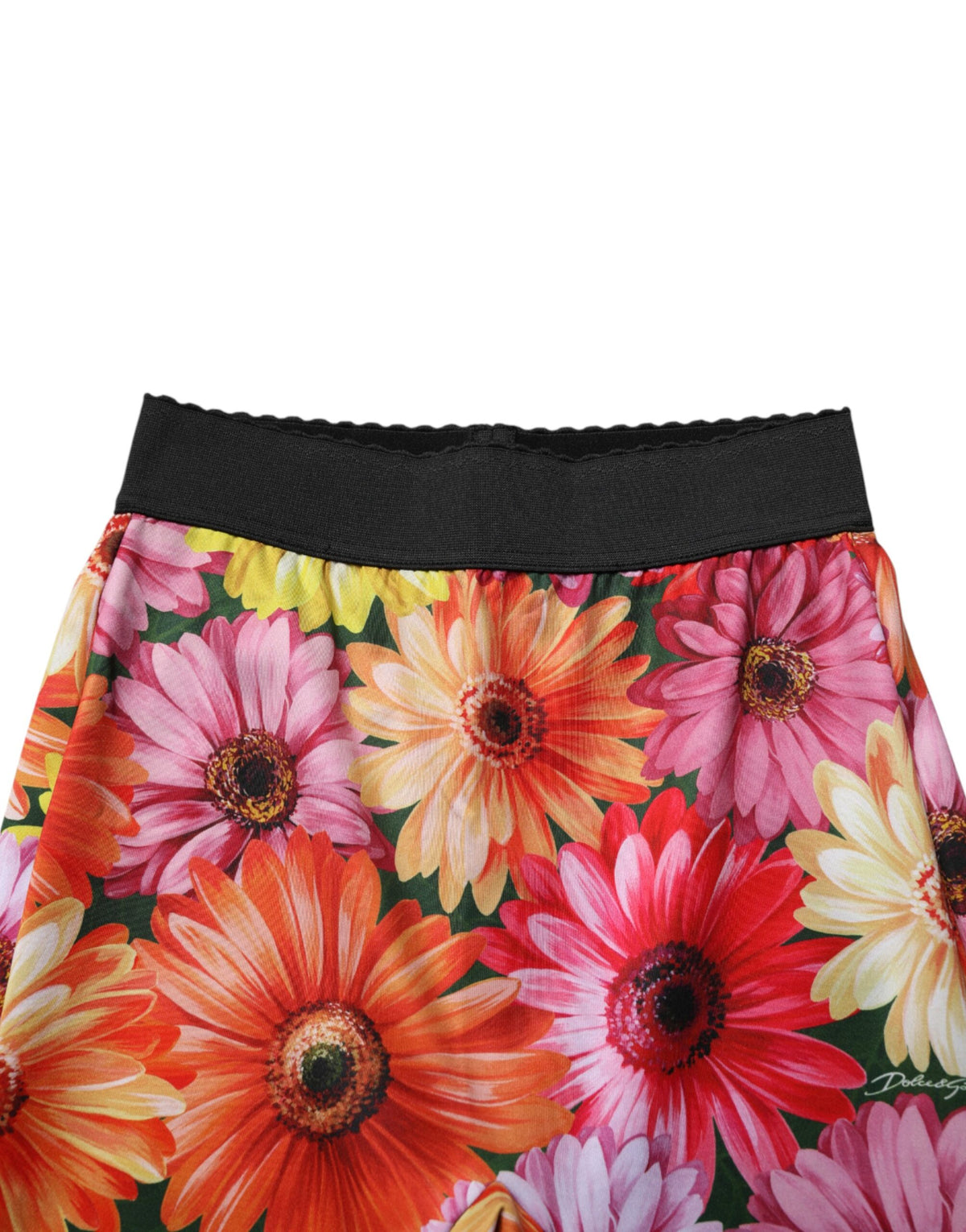 Dolce & Gabbana Multicolor Floral Leggings with Stretch Waist