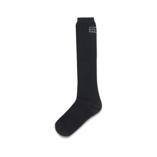 Chaussettes noires en viscose MM6