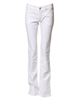 S.O.S White Low Waist Bootcut Denim Jeans for Women