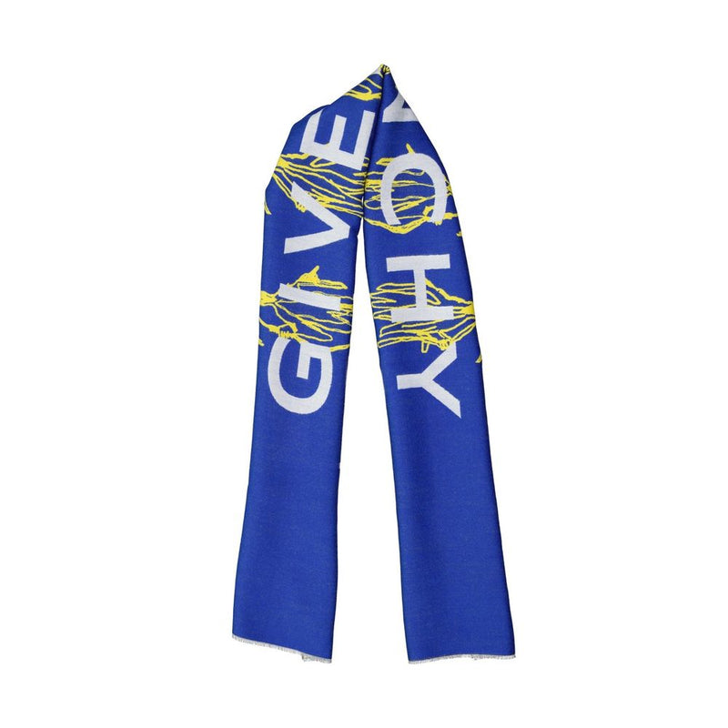 Écharpe en Soie Bleue Givenchy