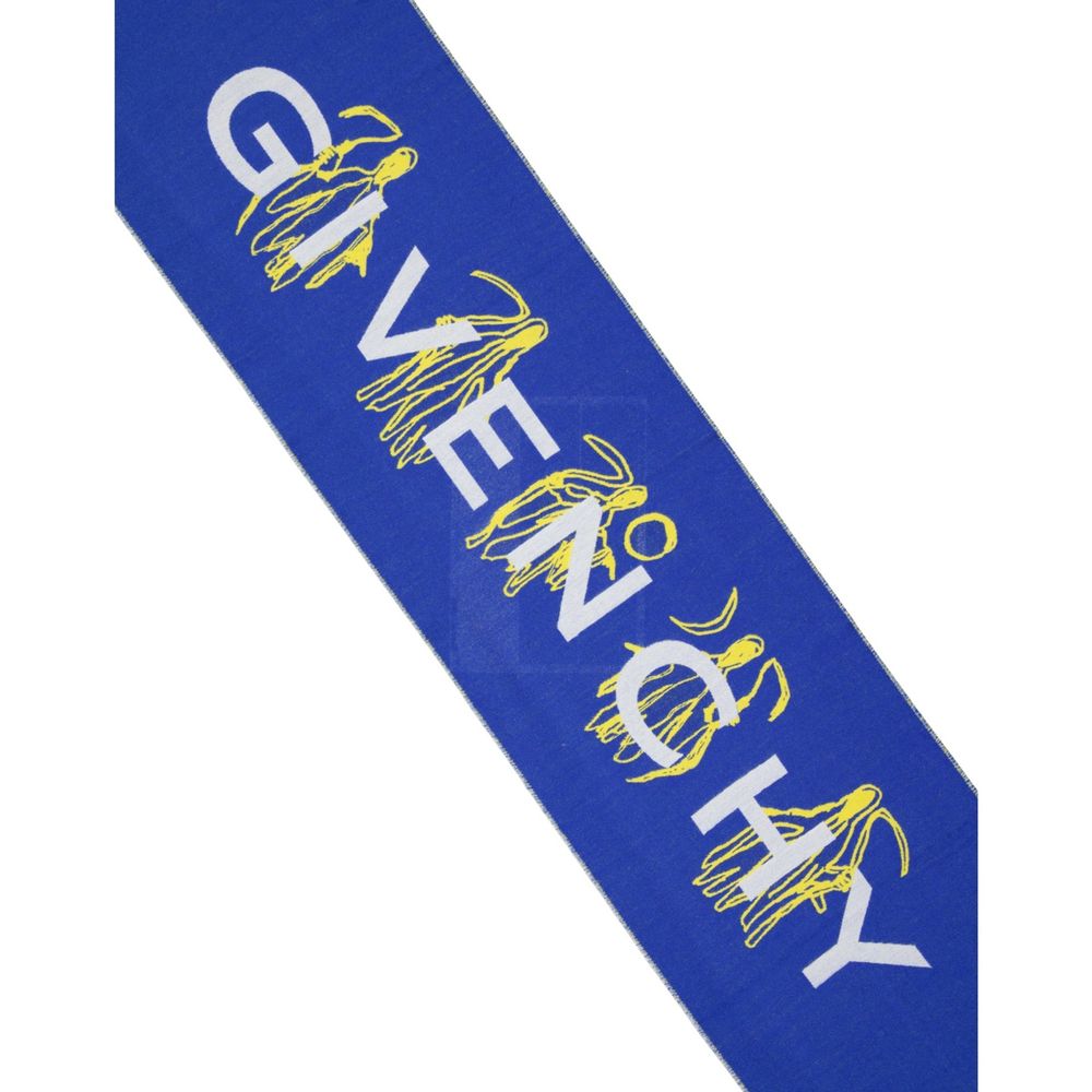 Écharpe en Soie Bleue Givenchy