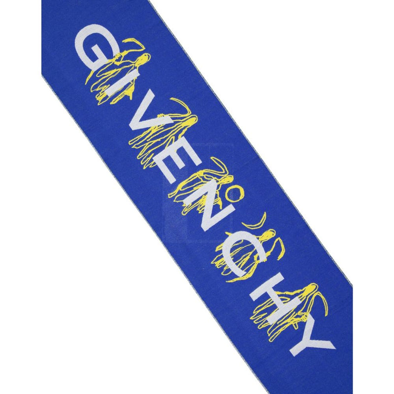 Écharpe en Soie Bleue Givenchy