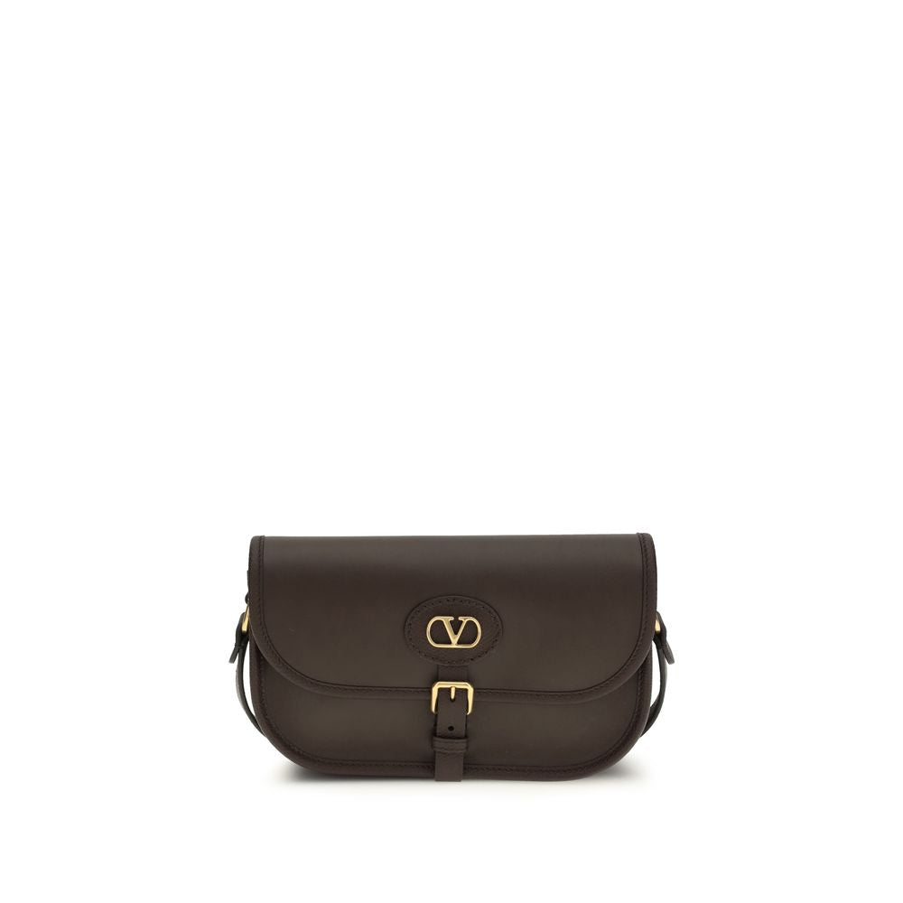 Sac à épaule Valentino Garavani en cuir de veau marron