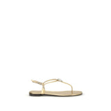 Giuseppe Zanotti Pia Mizuki Gold Calf Leather Flat Sandals