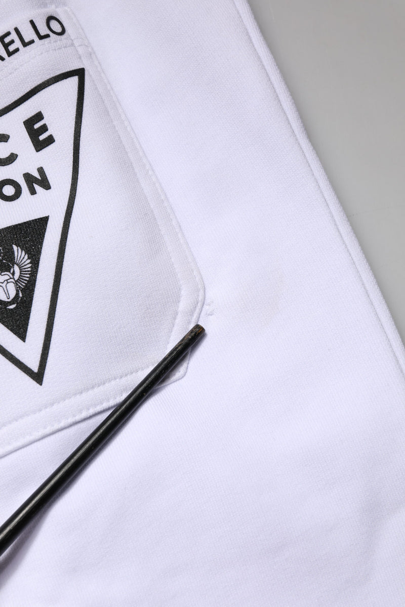 Frankie Morello Black and White Skinny Jogger Sweatpants