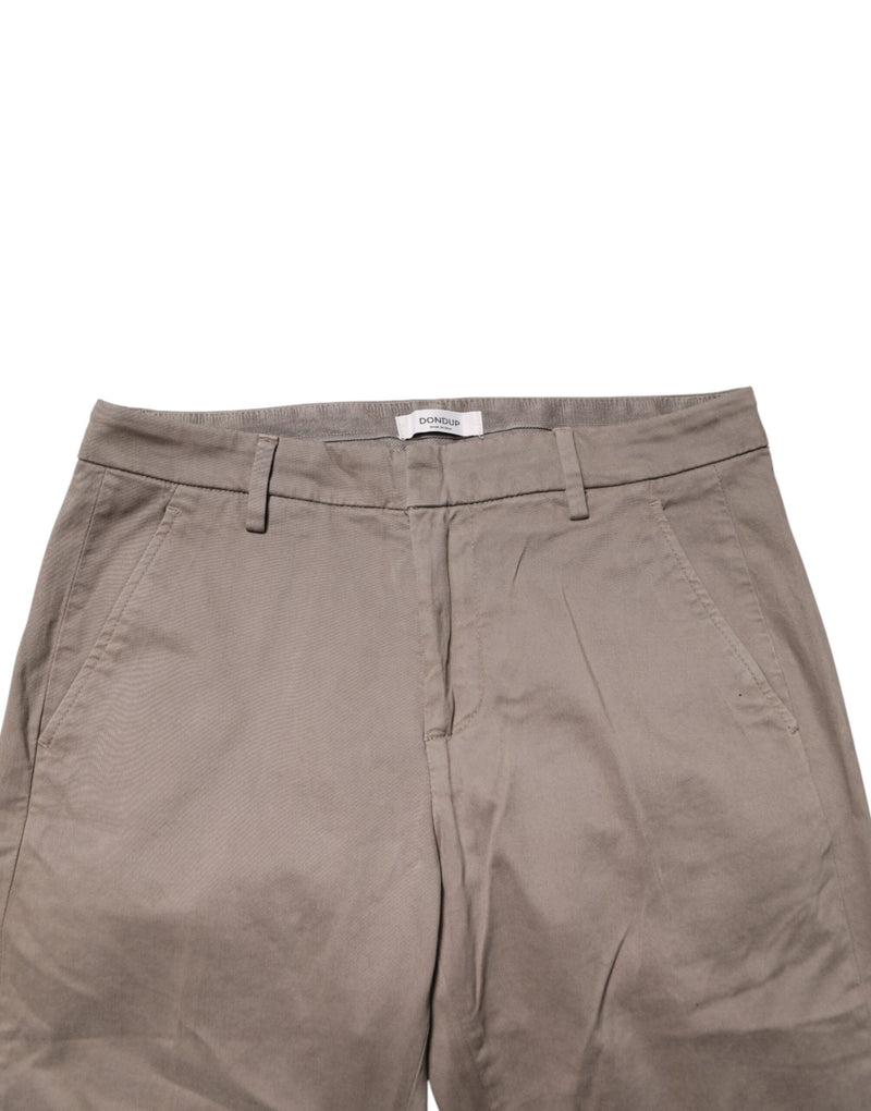 Dondup Cotton Stretch Straight Chino Trouser - Brown