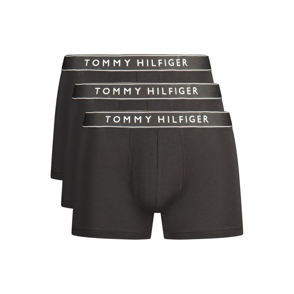 Tommy Hilfiger Black Cotton Men's Boxer Short - Tri-Pack
