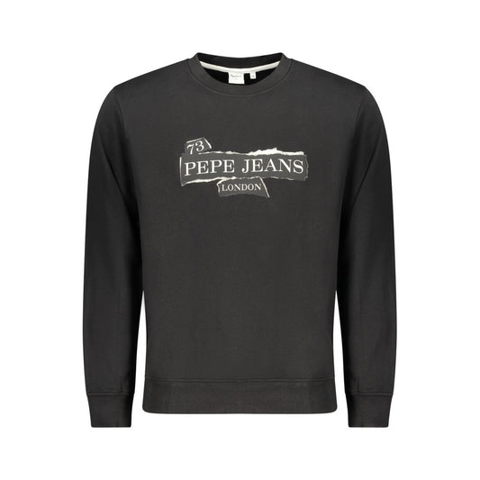 Pepe Jeans Nero Cotton Men's Sweatshirt - Sustainable Comfort