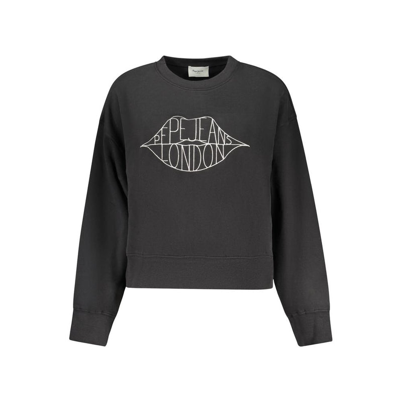 Pepe Jeans Black Cotton Women Sweatshirt - Stylish Comfort