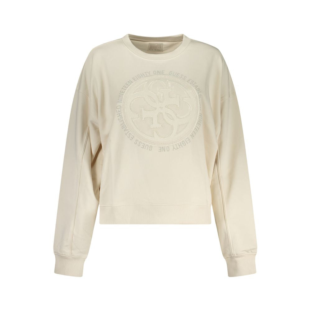 Guess Jeans Sweatshirt Femme en Coton Blanc - Confort et Style