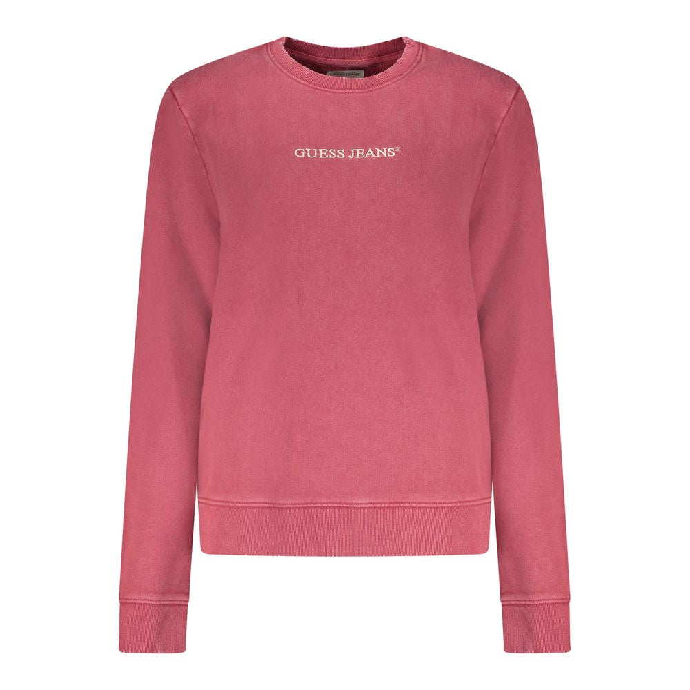 Guess Jeans Red Cotton Women Sweatshirt - Stylish & Comfortable