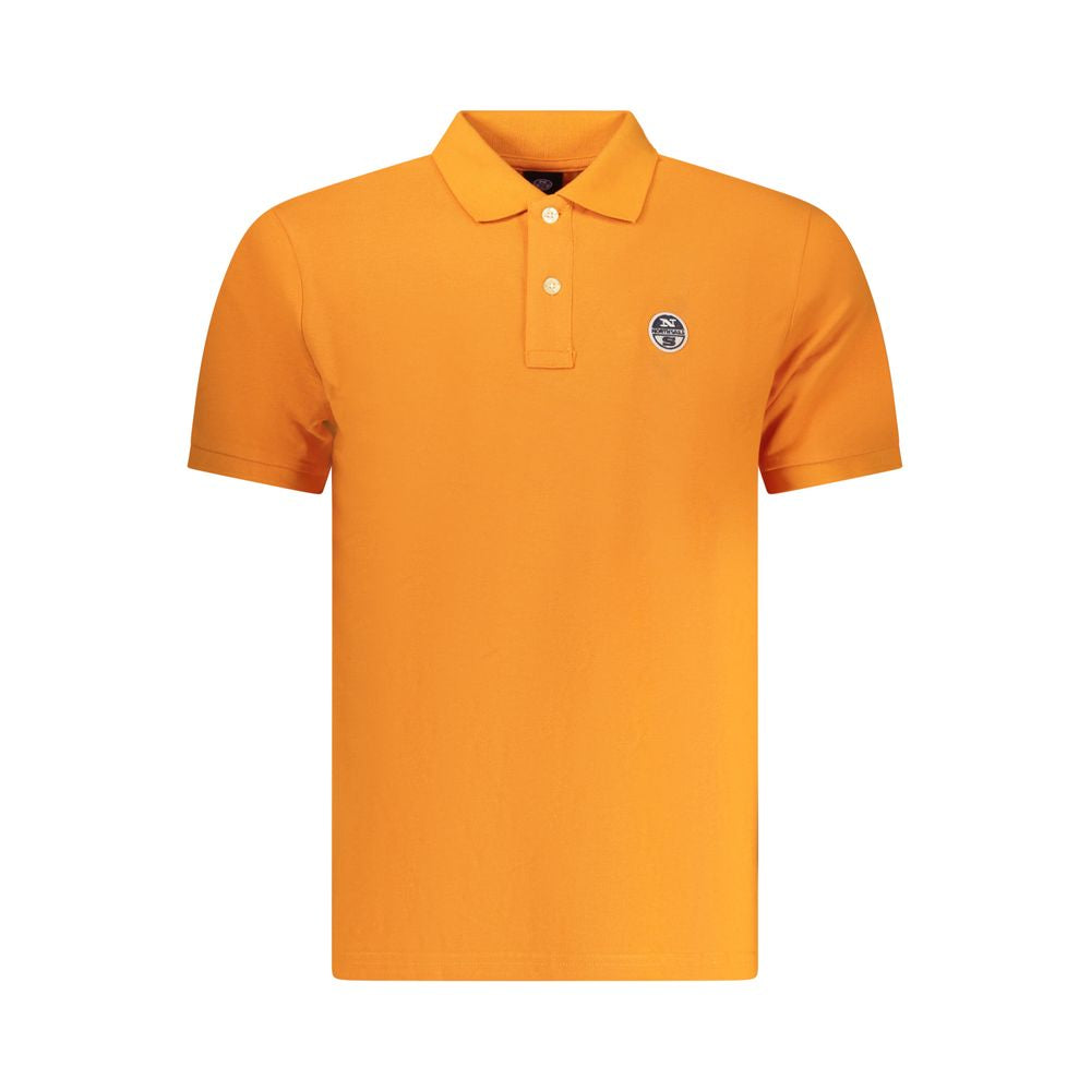 North Sails Arancione Cotton Men Polo - Élégance Nautique