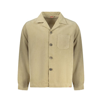 Chemise en polyester beige fusil