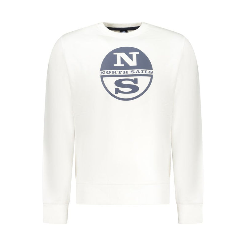 North Sails witte katoenen herensweatshirt