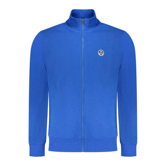 North Sails Blue Cotton Men Sweatshirt - Stylish Comfort