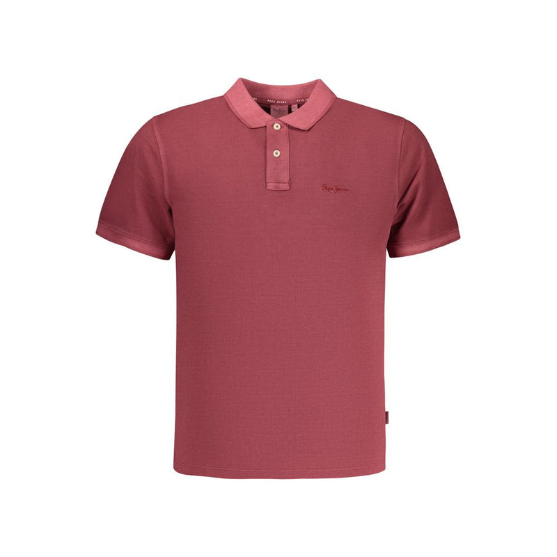 Pepe Jeans rode katoenen poloshirt