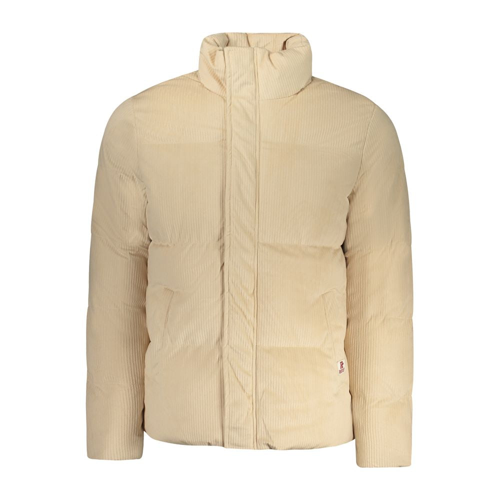 Veste homme en polyester beige fusil