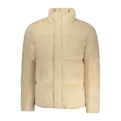 Veste homme en polyester beige fusil