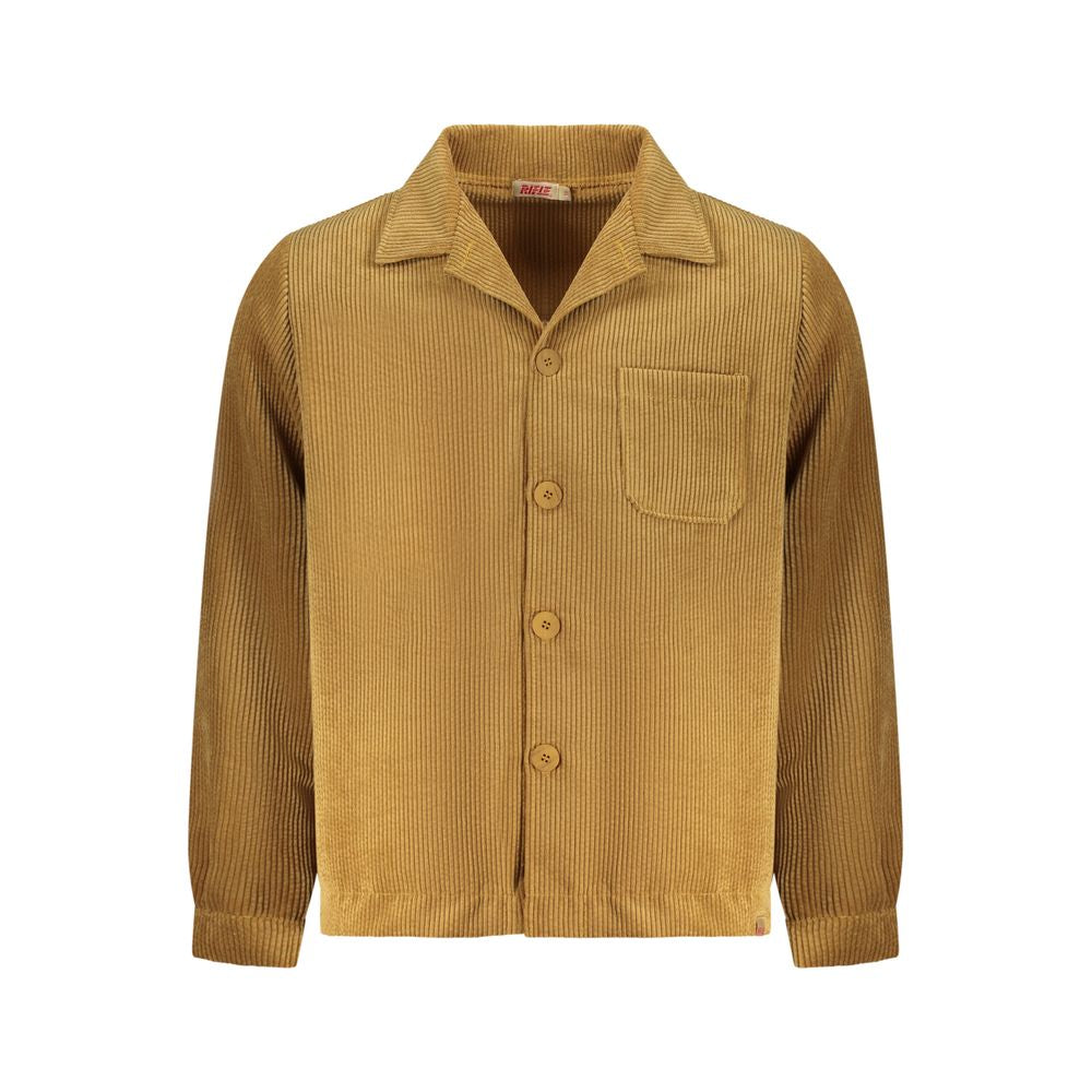 Rifle Marrone Polyester Men's Shirt - Élégance et Fonctionnalité