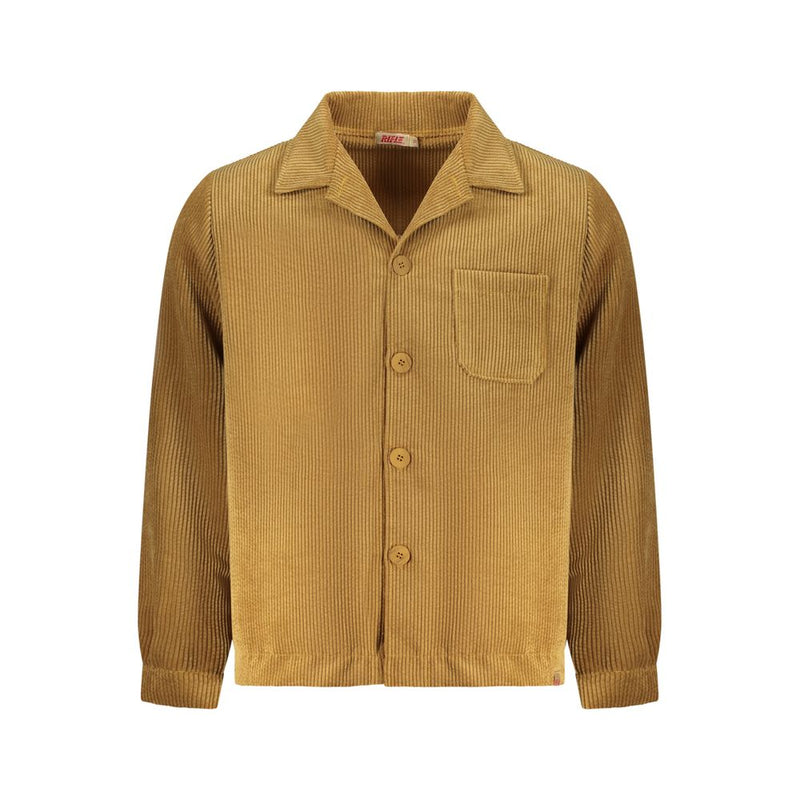 Rifle Marrone Polyester Men's Shirt - Élégance et Fonctionnalité