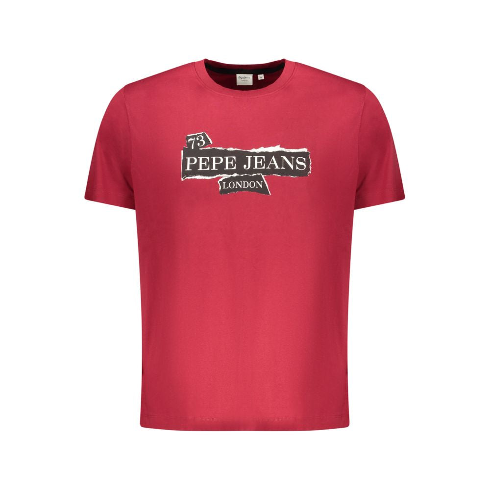 T-shirt Rouge en Coton pour Homme Pepe Jeans