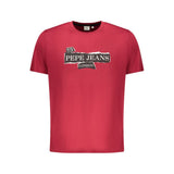 T-shirt Rouge en Coton pour Homme Pepe Jeans