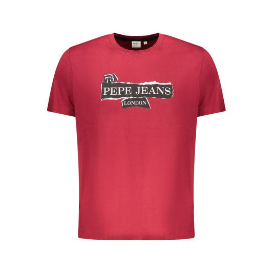 Pepe Jeans Rood Katoenen Heren T-Shirt