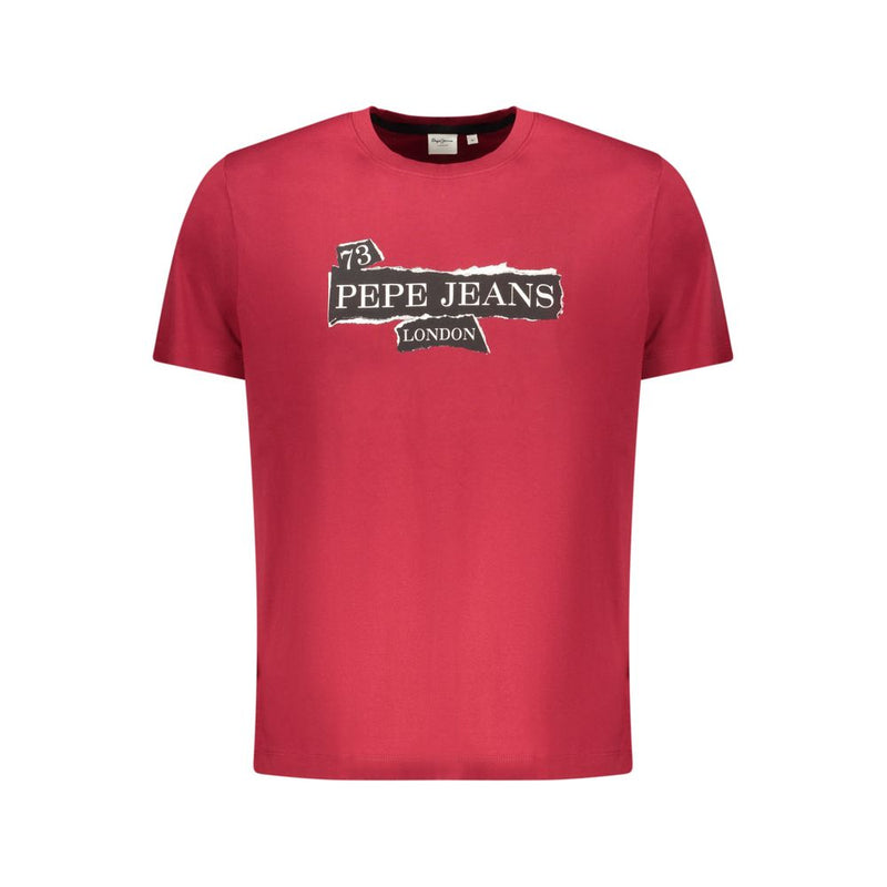 T-shirt Rouge en Coton pour Homme Pepe Jeans