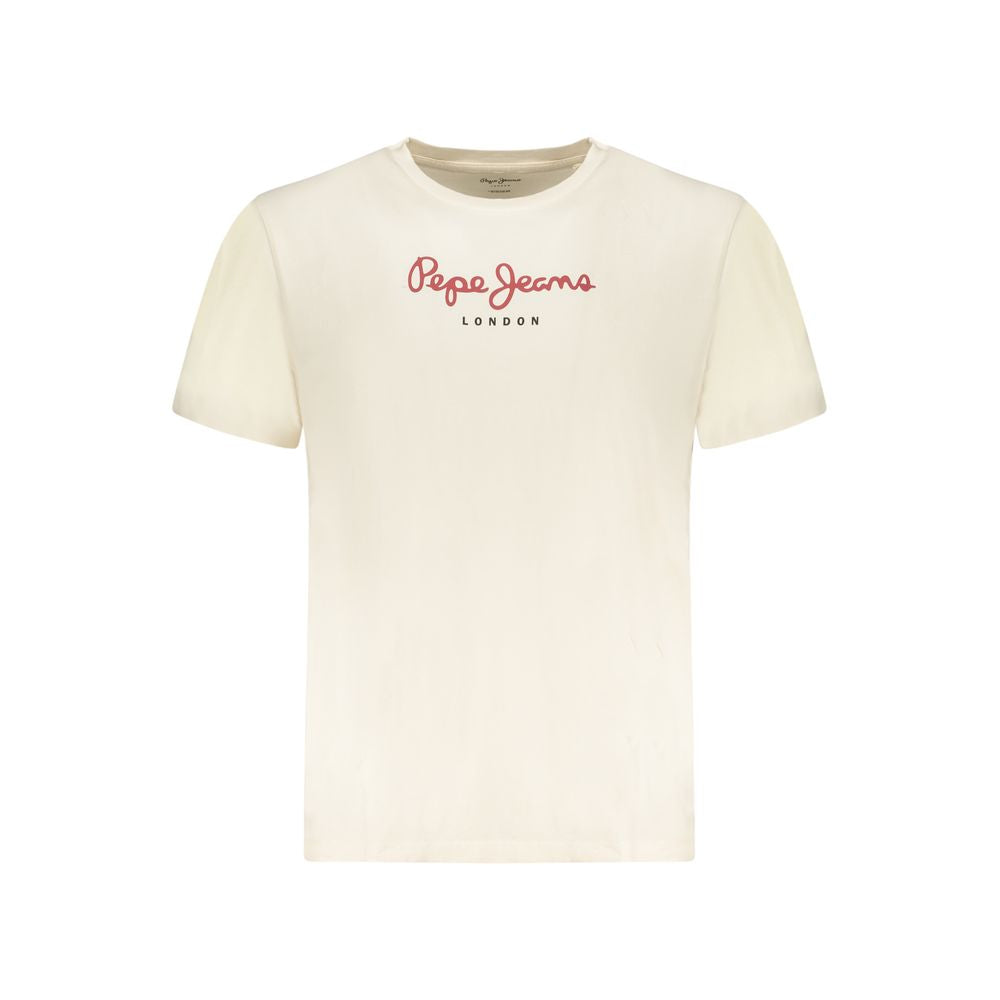 Pepe Jeans T-Shirt Beige en Coton pour Homme