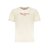 Pepe Jeans T-Shirt Beige en Coton pour Homme