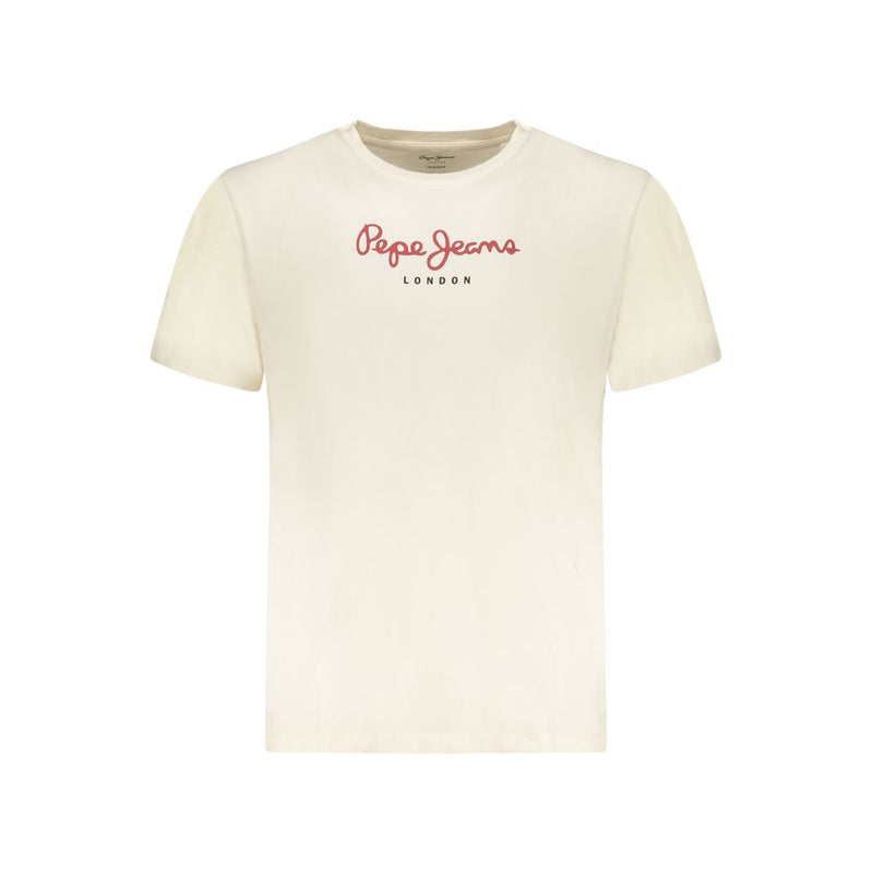Pepe Jeans T-Shirt Beige en Coton pour Homme