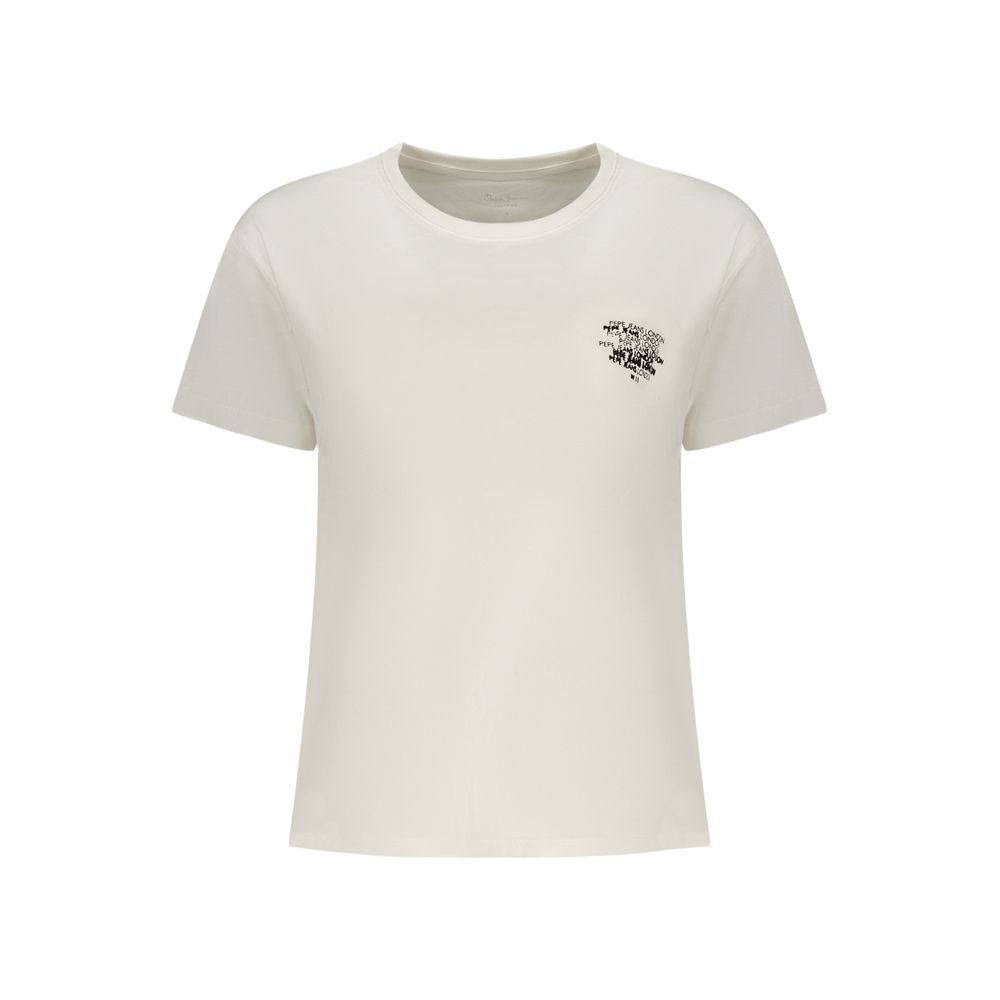 Pepe Jeans T-Shirt Femme Blanc en Coton - Style Durable