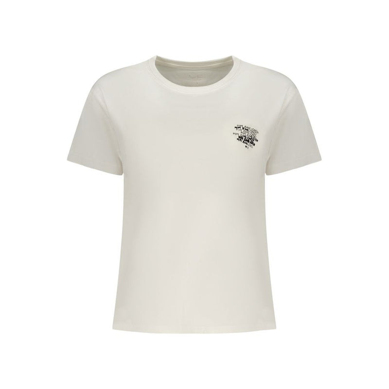 Pepe Jeans T-Shirt Femme Blanc en Coton - Style Durable