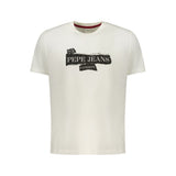 Pepe Jeans T-Shirt Blanc en Coton pour Homme - Style Écologique