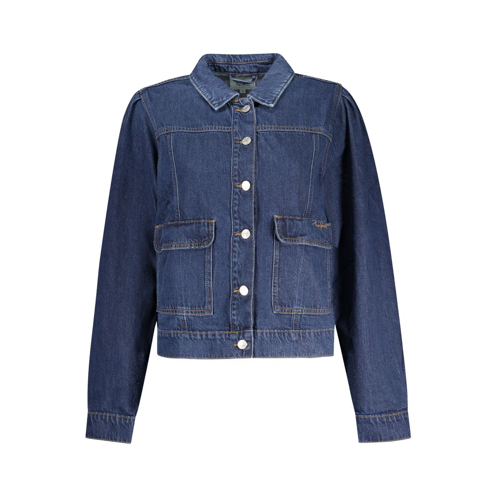 Pepe Jeans Blu Cotton Women Jacket - Iconic Denim Style