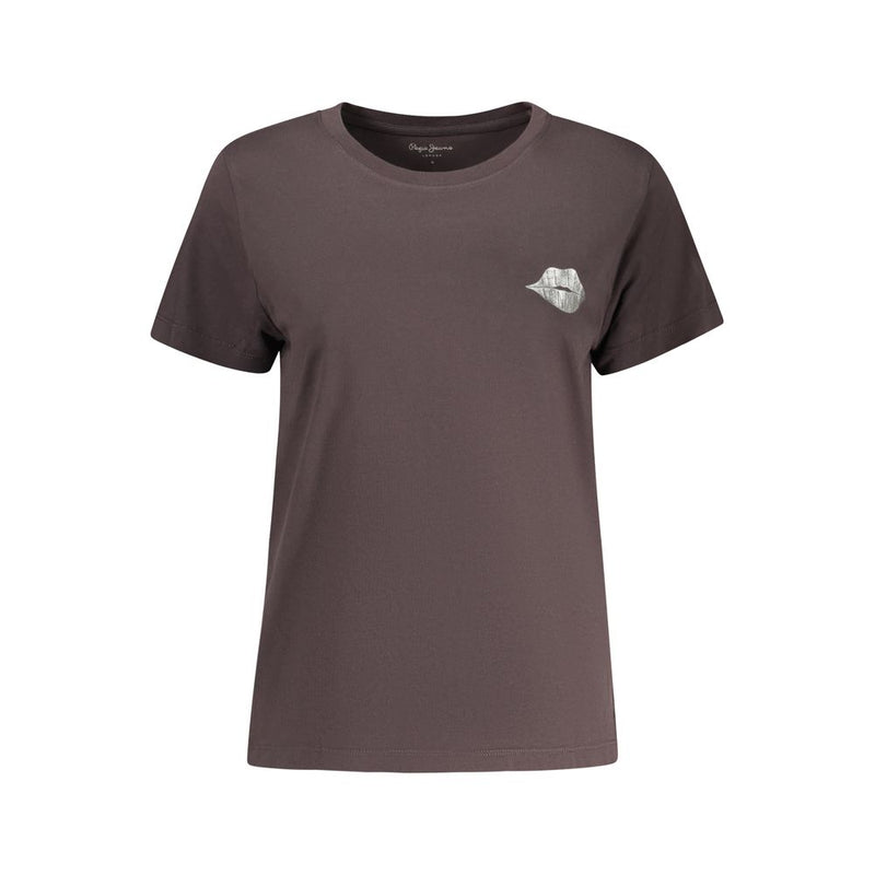 Pepe Jeans T-Shirt Femme Noir en Coton - Mode Durable