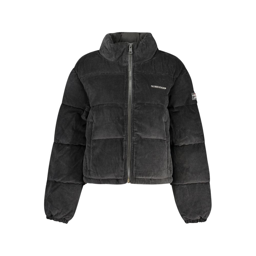 Guess Jeans Black Polyester Shell Jacket - Élégance et Confort