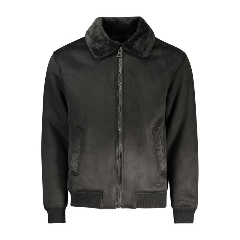 Guess Jeans zwarte bomberjack van polyethyleen